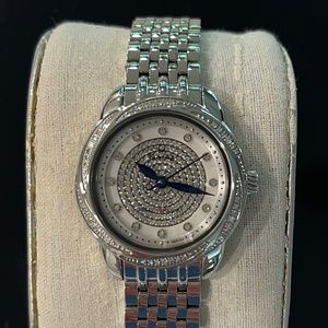 Bulova Brightwater Precisionist Diamond Accent Mother of Pearl Watch 96R14